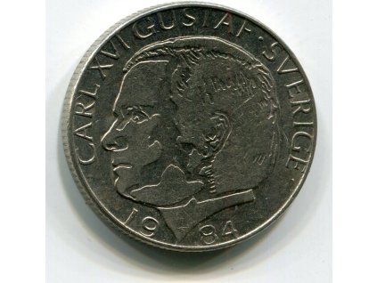 ŠVÉDSKO. 1 krona 1984. KM-852a