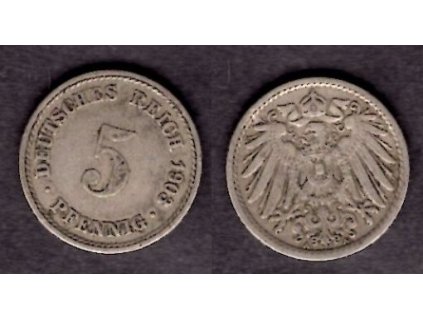 NĚMECKO. 5 Pfennig 1903/A.
