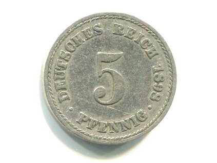 NĚMECKO. 5 Pfennig 1898/A.