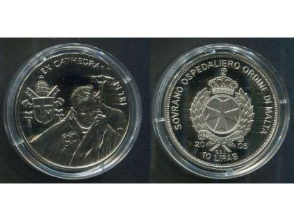 MALTA. 10 liras 2005. Joannes Paul II. Ex Catedra Petri.