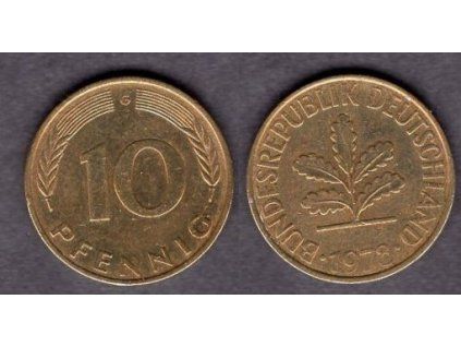 NĚMECKO. 10 pfennig 1978/G.