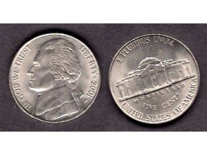 USA. 5 cents 2001/P.