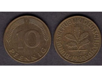 NĚMECKO. 10 pfennig 1983/F.