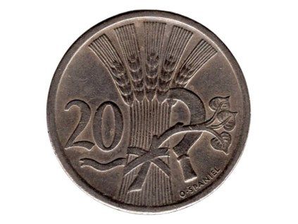 ČESKOSLOVENSKO. 20 haléřů 1937.