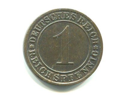 NĚMECKO. 1 Reichspfennig 1934/A. KM-37