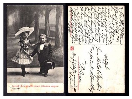 Souvenir de la premiere troupe Liliputiens hongrois.