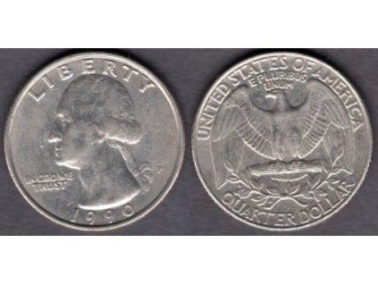 USA. 1/4 dollar 1990/P.