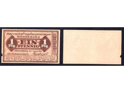 MERSEBURG. Zajatecký tábor. 1 Pfennig 1916.