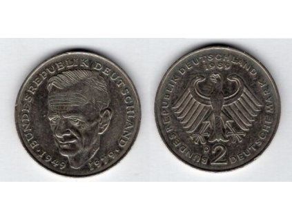 NĚMECKO. 2 Mark 1989/D. Dr. Kurt Schumacher . KM-149.