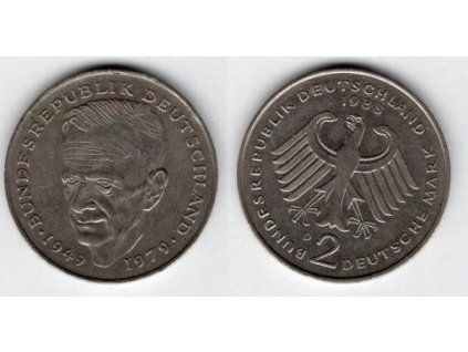 NĚMECKO. 2 Mark 1988/D. Dr. Kurt Schumacher . KM-149.