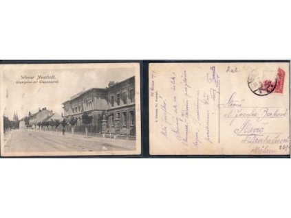WIENER NEUSTADT. Ungargasse mit Truppenspital. 1917.