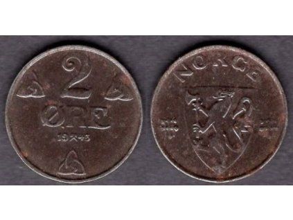 NORSKO. 2 öre 1943. KM-394