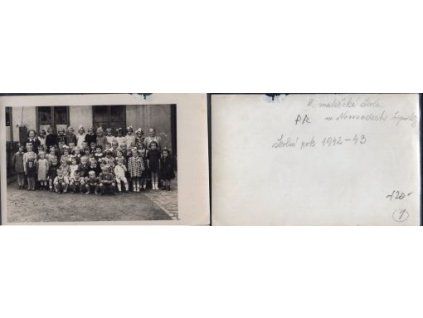 LIPNÍK n. B. - Novosady. II. mateřská škola. Školní rok 1942-43.