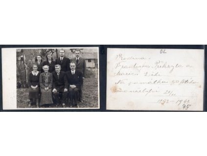 NA PAMÁTKU 50 LET MANŽELSTVÍ - 1893 - 1943.