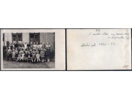 LIPNÍK nad Bečvou. II. mateřská škola na Novosadech. 1942 - 1943.