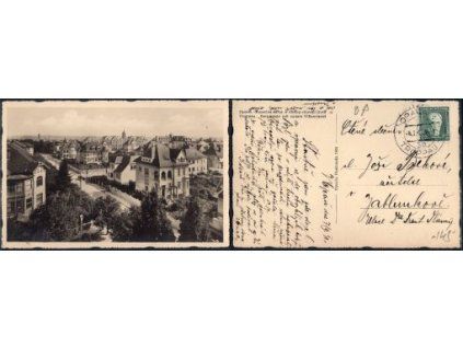 OPAVA. Kopečná ulice s novou vilovou čtvrti. 1931.