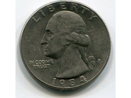 USA. 1/4 dollar 1984/D.
