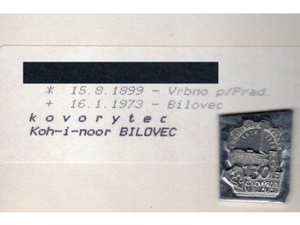 BÍLOVEC. 130 let kovovýroby v Bílovci. Koh-i-noor. Autor: Richard Kreiner, Koh-i-noor.