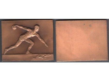 Kuželkář (bowling). Plaketa. Signováno Nejdl.