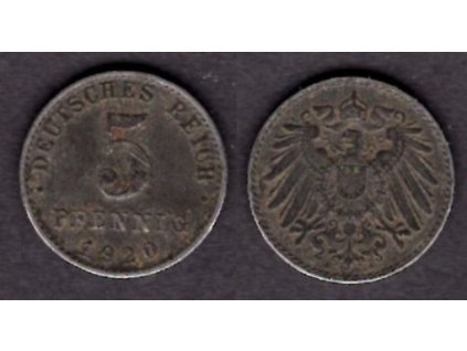 NĚMECKO. 5 Pfennig 1920/A.
