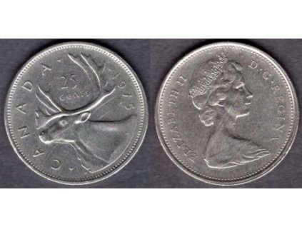 KANADA. 25 cents 1975. KM-62b.
