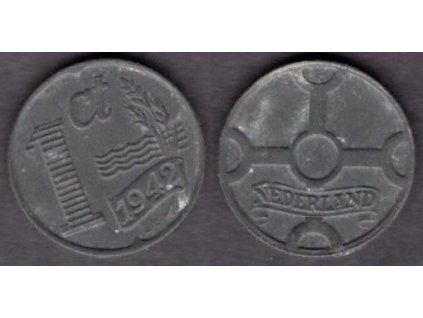 NIZOZEMÍ. 1 cent 1942.