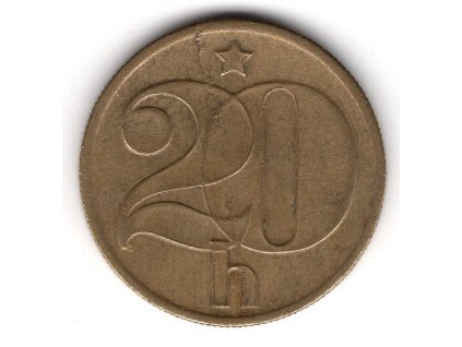 ČESKOSLOVENSKO. 20 haléřů 1977.
