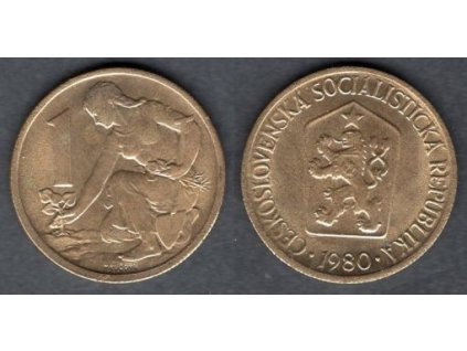 ČESKOSLOVENSKO. 1 koruna 1980.