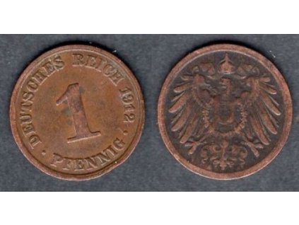 NĚMECKO. 1 Pfennig 1912/A.