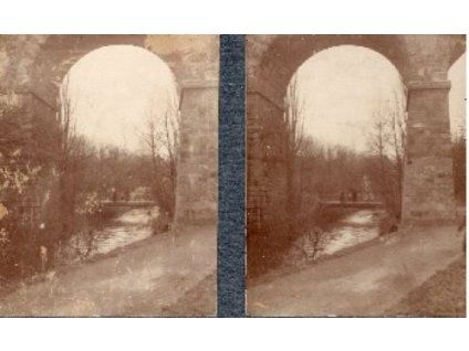HRANICE NA MORAVĚ, viadukt, stereopohlednice