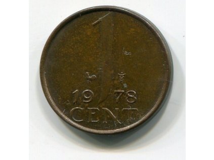NIZOZEMÍ. 1 cent 1978.