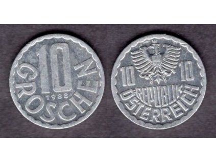 RAKOUSKO. 10 Groschen 1988.