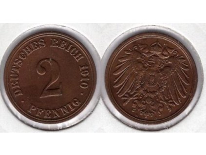 NĚMECKO. 2 Pfennig 1910/A.