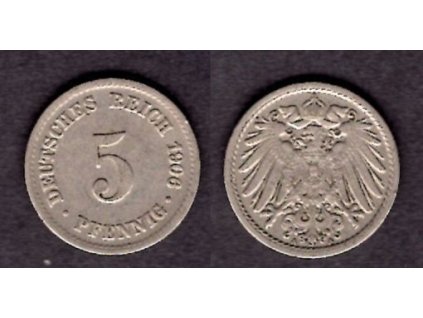 NĚMECKO. 5 Pfennig 1906/A.