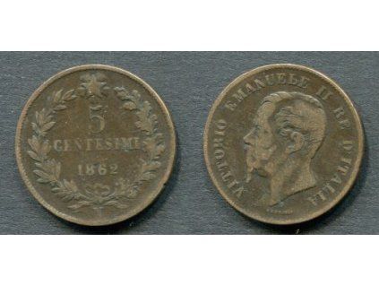 ITÁLIE. 5 centesimi 1862/N.