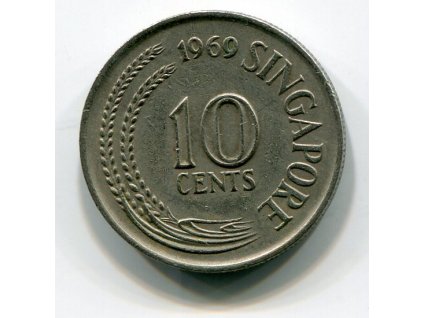 SINGAPUR. 10 cents 1969. KM-3