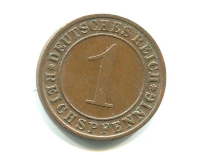 NĚMECKO. 1 Reichspfennig 1936/D.