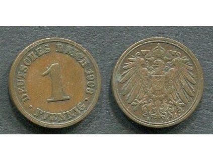 NĚMECKO. 1 Pfennig 1903/A.