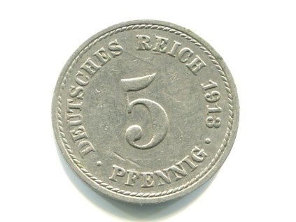 NĚMECKO. 5 Pfennig 1913/A.
