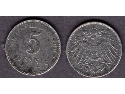 NĚMECKO. 5 Pfennig 1917/A.