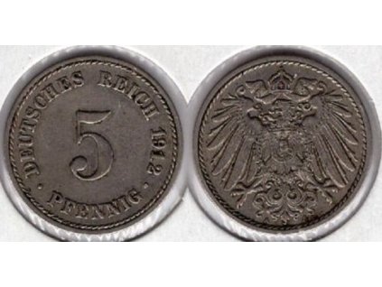 NĚMECKO. 5 Pfennig 1912/A.
