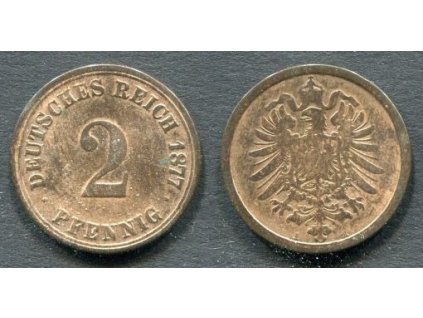 NĚMECKO. 2 Pfennig 1877/A.