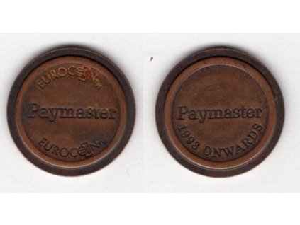 VELKÁ BRITÁNIE. Žeton do automatu. EUROCOIN PAYMASTER. 1993