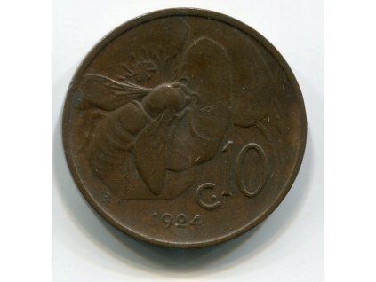 ITÁLIE. 10 centesimi 1924.