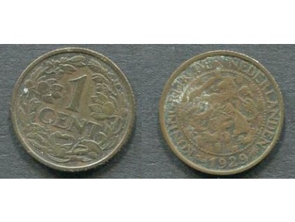 NIZOZEMÍ. 1 cent 1929. KM-152