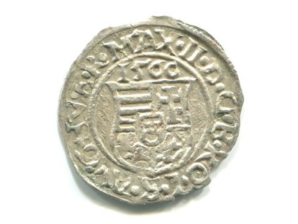 UHRY. Maxmilian II. Denár 1566/KB.