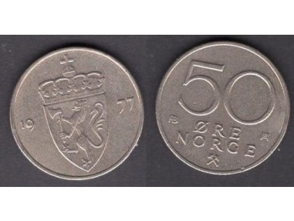 NORSKO. 50 öre 1977. KM-418.