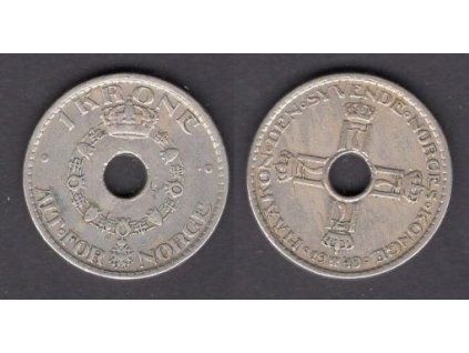 NORSKO. 1 krone 1949. KM-385