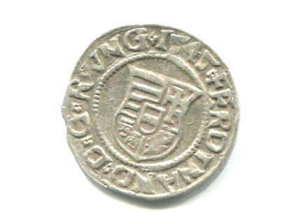 UHRY. Ferdinand I. Denár 1545/KB.