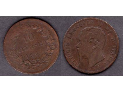 ITÁLIE. 10 centesimi 1867/N.